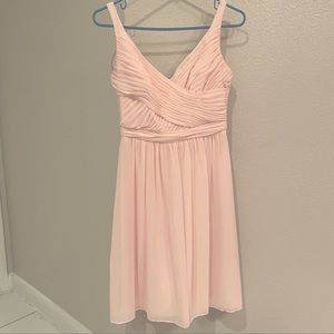 David’s Bridal V-neck chiffon bridesmaids dress